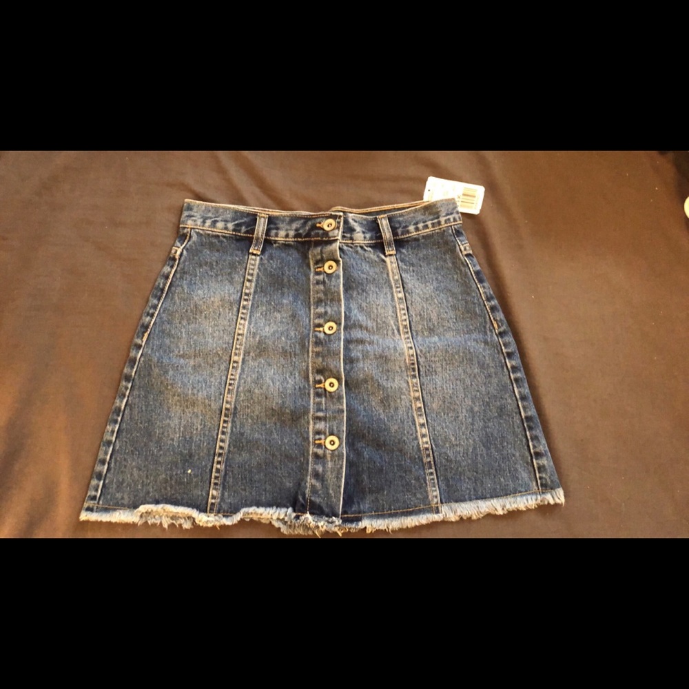 Button down jean skirt